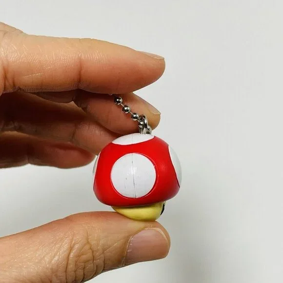 Nintendo Mario Mushroom Keychain Mini Figure Keyring Anime Game Symbol Mascot - Picture 4 of 9
